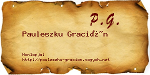 Pauleszku Gracián névjegykártya